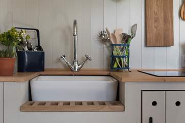 The kitchen is fully equipped with everything you will need including a toaster, kettle, two-ring hob, combination oven and fridge.