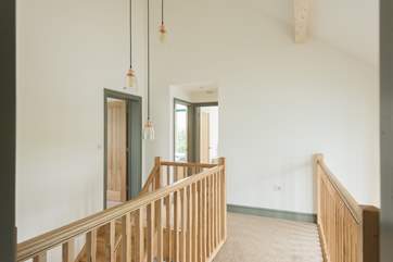 The landing with all of the bedrooms to the front of the house.