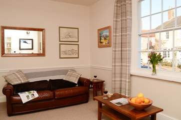 The sitting room is a great space to escape for a little holiday tranquility.