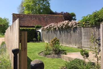 The enclosed garden faces south and is a real sun trap.