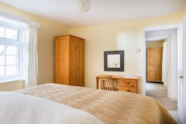 Comfortably furnished and opposite bedroom two across the small split-landing.