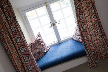 The window seat in bedroom 2.