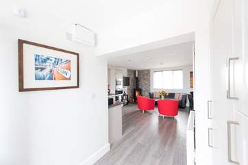 The open plan living-area.