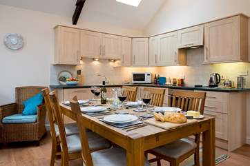 The kitchen/dining area.