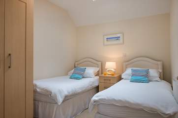 One of the twin bedrooms.