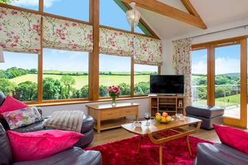 The sitting-area takes full advantage of the gorgeous view.