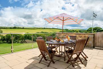 You can enjoy more of those countryside views from the patio-area.