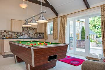 The snug also has a small kitchen-area.