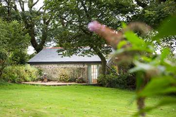 Looking back to The Potting Shed from the Owners' garden.