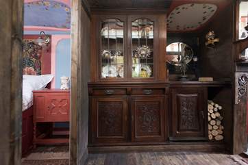 The bedroom is accessed via the living-room.