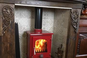 The wood-burner will keep you toasty all year-round.