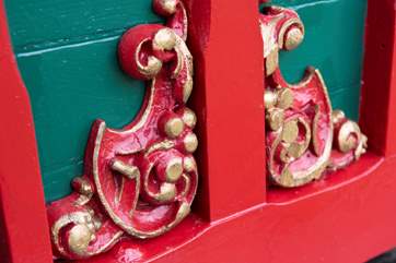 The intricate details are on the outside too and also lovingly painted by the owners.
