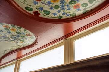 The owner hand-painted these exquisite panels herself - so much love and care (and time!) has gone into making Sanger's as special as it is.