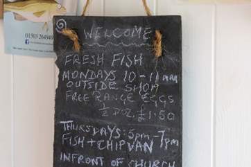 Handy info provided by the owners.