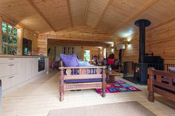 The cabin is unexpectedly spacious.
