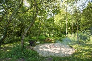 And a picnic table and barbecue.
