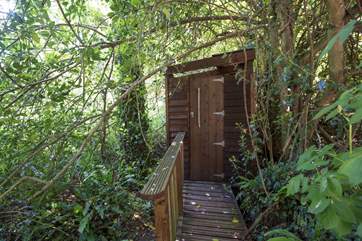 The oudoor shower-room...perfect for sluicing off sand after a day at the beach.