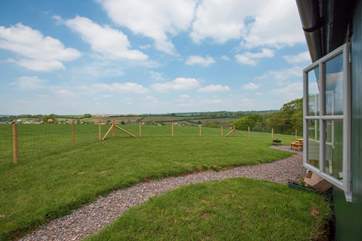 The hut is set in beautiful surroundings.