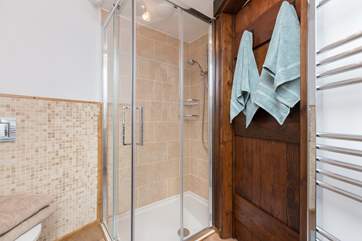 This is the en suite shower-room, again offering plenty of space.