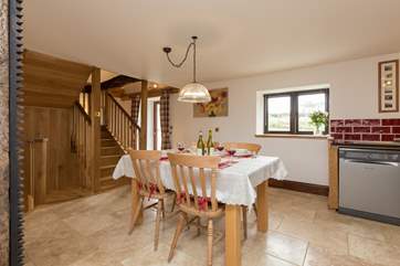 The ground floor is very spacious and the lovely floor tiles make it very easy to be here with those four-legged friends.