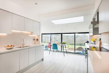 The fabulous kitchen/family-room extension at the back of the house.