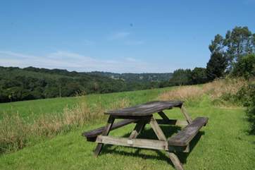 ...a picnic spot that looks out over meadow and countryside.