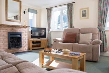 Although centrally heated, the gas fire will give you a cosy glow on cooler evenings.