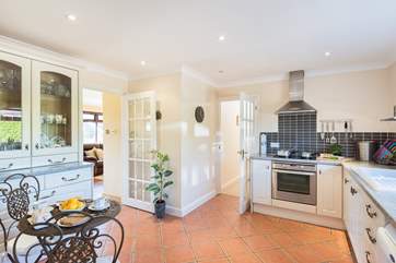 The light and spacious kitchen, great for cooking up a meal or snack.