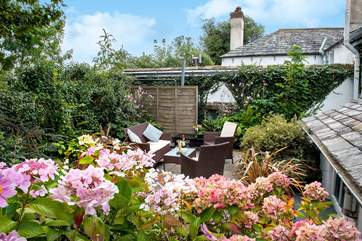 The outside patio area is delightful.