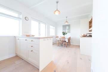 The kitchen/dining areas.