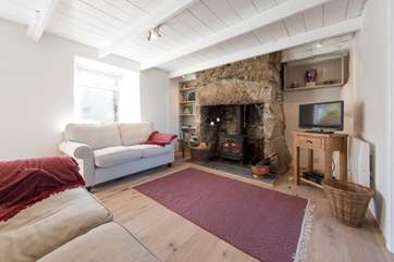 The sitting-area is cosy and warm.