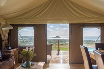 There is plenty of space on the deck to sit and enjoy the ever changing view.