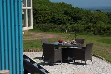 With a private patio area and fire-pit too.