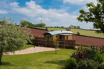 The Wagon with Faraway Views is in its own fully enclosed area which is a real bonus if you have a dog.