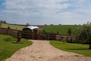 The driveway leading down to the Wagon.