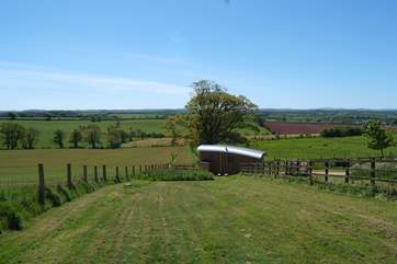 Another view of the setting for this excellent glamping site.