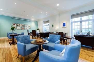 One of the comfortable lounges in the hotel.