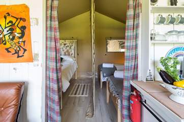 From the main living area, through to the bedrooms.