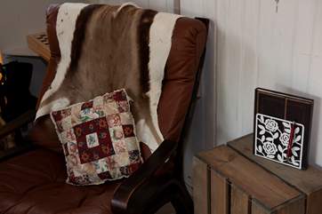 Relax on this comfy chair and take in the fresh air and countryside views... bliss.
