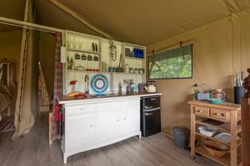 All you could need for a comfortable glamping break.