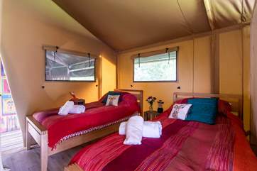 The twin room has 3 foot beds to fall into at the end of a fun-packed day.
