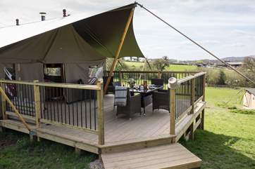 The decking area is perfect for al fresco dining and to catch the evening sun.