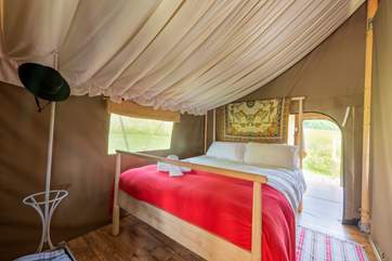 Your super comfy double bed awaits you after a day of fresh air and exploring.