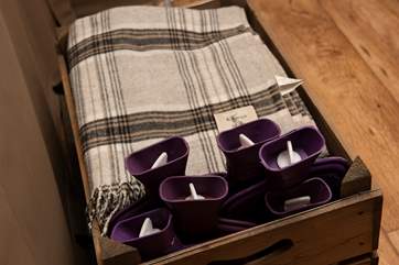 There are even thoughtfully-provided hot water bottles and blankets for the cooler months.