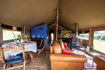 Plenty of space for all the family - the bedrooms are between the open plan living area and the cloak-room and shower-room.