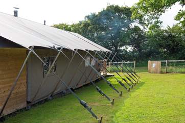 These magnificent tents ae built upon an insulated base, so stay warm and snug.