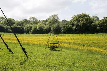 Cooking al fresco in such beautiful surroundings.