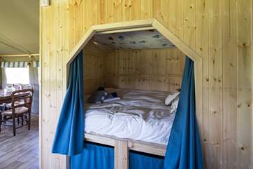 The delightful cabin bed, the little den that children will remember long after their holiday.