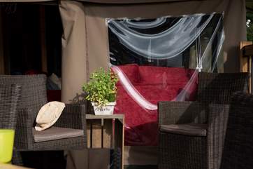 The deck is perfect for relaxing on with a good book, too.