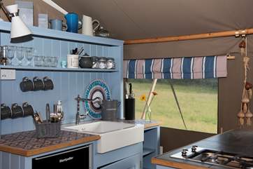 A fridge and a freezer, that's Glamping, not camping!